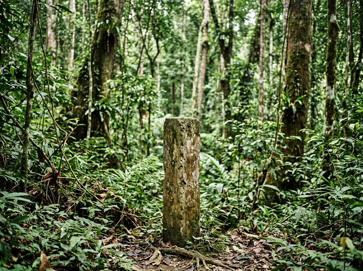 Tiang sempadan hutan simpanan kekal dalam kawasan hutan